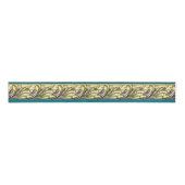 Art Nouveau Iris Floral Flowers Ribbon Grosgrain Lint (Voorkant)