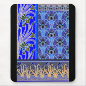 Art nouveau iris flower elegant  floral muismat (Voorkant)