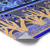 Art nouveau iris flower elegant  floral poster (Hoek)