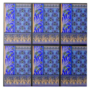 Art nouveau iris flower elegant  floral tegeltje