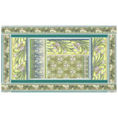 Art Nouveau Iris Flowers Floral Island Tablecloth Tafelkleed (Voorkant (Horizontaal))