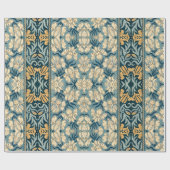 Art Nouveau Iris in Blue Cadeaupapier (Vlak)