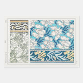 Art nouveau iris lily floral Textielkunst Inpakpapier Vel (Voorkant 3)