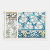 Art nouveau iris lily floral Textielkunst Inpakpapier Vel (Voorkant 2)