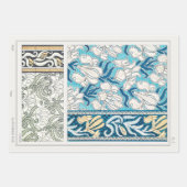 Art nouveau iris lily floral Textielkunst Inpakpapier Vel (Voorkant)