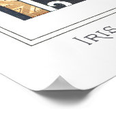 Art nouveau iris lily floral Textielkunst Poster (Hoek)