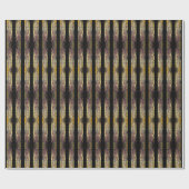 Art nouveau iris patroon gouden bruine rode elegan cadeaupapier (Vlak)