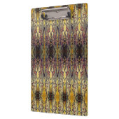 Art nouveau iris patroon gouden bruine rode elegan klembord (Links)