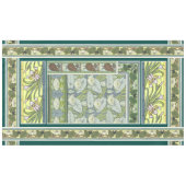 Art Nouveau Iris Waterlily Flowers Floral Tafelkleed (Voorkant (Horizontaal))