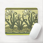 Art Nouveau Irises - Mousepad Muismat (Met muis)