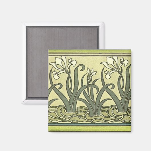 Art Nouveau Irissen - Magneet (Voorkant / Achterkant)