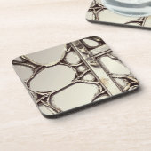 Art nouveau iron gate deur antoni gaudi elegant bier onderzetter (Linkerzijde)