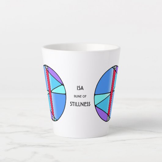 Art Nouveau Isa Rune Latte Mug – STILLNESS Latte Mok (Voorkant)