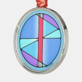 Art Nouveau Isa Rune of Stillness Metalen Ornament (Links)