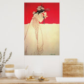  Art Nouveau ~ Isolde door Beardsley Poster (Keuken)