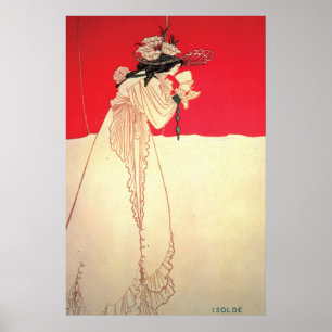  Art Nouveau ~ Isolde door Beardsley Poster