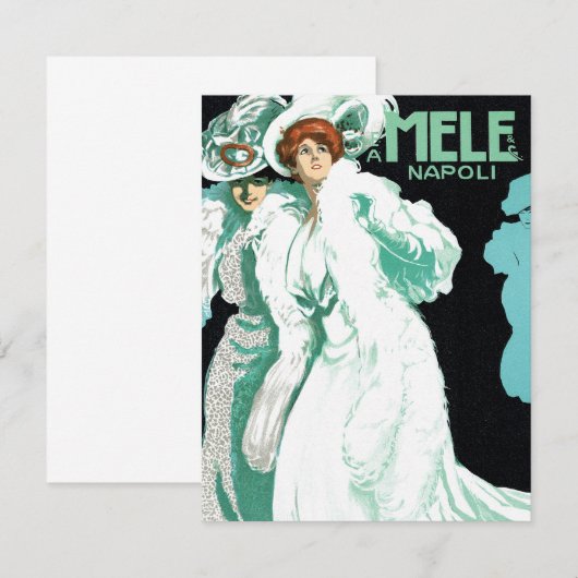  Art Nouveau, Italiaanse Mode, Fancy vrouwen (Voorkant / Achterkant)