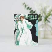  Art Nouveau, Italiaanse Mode, Fancy vrouwen Briefkaart (Staand voorkant)