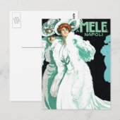  Art Nouveau, Italiaanse Mode, Fancy vrouwen Briefkaart (Voorkant / Achterkant)