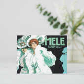 Art Nouveau, Italiaanse Mode, Fancy vrouwen Briefkaart (Staand voorkant)