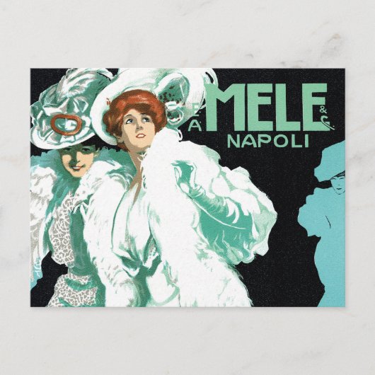 Art Nouveau, Italiaanse Mode, Fancy vrouwen Briefkaart (Voorkant)