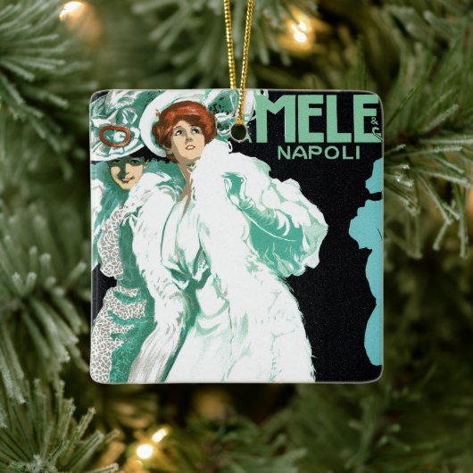  Art Nouveau, Italiaanse Mode, Fancy vrouwen Keramisch Ornament (Boom)