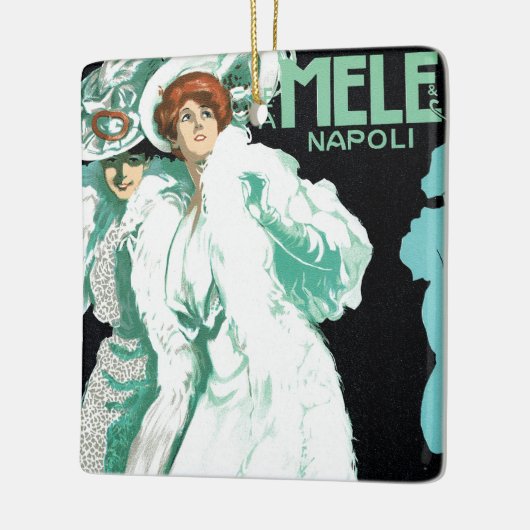  Art Nouveau, Italiaanse Mode, Fancy vrouwen Keramisch Ornament (Links)