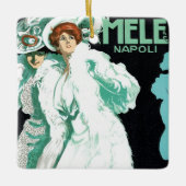  Art Nouveau, Italiaanse Mode, Fancy vrouwen Keramisch Ornament (Voorkant)