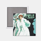  Art Nouveau, Italiaanse Mode, Fancy vrouwen Magneet (Voorkant / Achterkant)