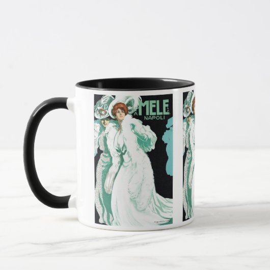  Art Nouveau, Italiaanse Mode, Fancy vrouwen Mok (Links)