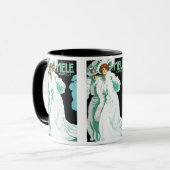  Art Nouveau, Italiaanse Mode, Fancy vrouwen Mok (Voorkant links)