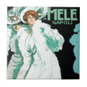  Art Nouveau, Italiaanse Mode, Fancy vrouwen Tegeltje (Voorkant)