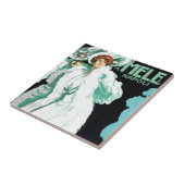  Art Nouveau, Italiaanse Mode, Fancy vrouwen Tegeltje (Zijkant)