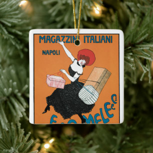  Art Nouveau, Italiaanse Mode voor vrouwen Keramisch Ornament