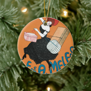  Art Nouveau, Italiaanse Mode voor vrouwen Keramisch Ornament