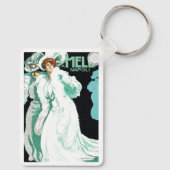 Art Nouveau, Italië Mode en Fancy vrouwen Sleutelhanger (Achterkant)