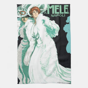 Art Nouveau, Italië Mode en Fancy vrouwen Theedoek