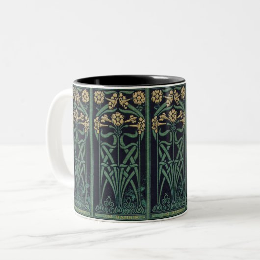 Art Nouveau J.M.Barrie Tweekleurige Koffiemok (Voorkant links)