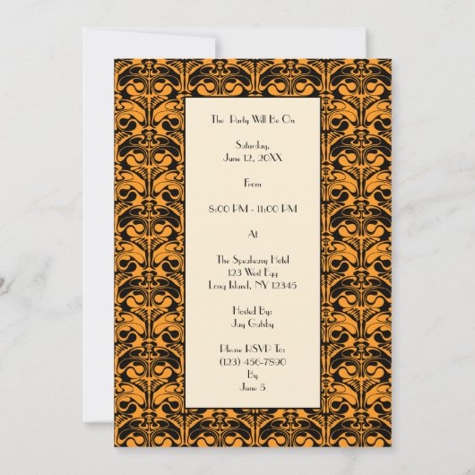 Art Nouveau jaren 1920 Kaart (Achterkant)