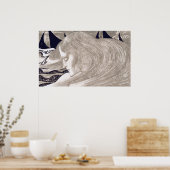  Art Nouveau  jonge vrouw Poster (Keuken)