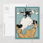 Art Nouveau: Jugend Art Briefkaart (Voorkant / Achterkant)