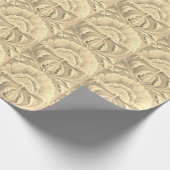 Art nouveau jugendstil bloem tegel goudkleurig cadeaupapier (Hoek)