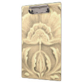 Art nouveau jugendstil bloem tegel goudkleurig klembord (Links)