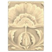 Art nouveau jugendstil bloem tegel goudkleurig klembord (Achterkant)