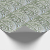 Art nouveau jugendstil bloem tegel grijs groen cadeaupapier (Hoek)