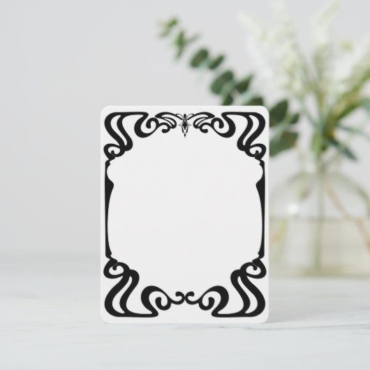 Art nouveau kader kaart (Staand voorkant)