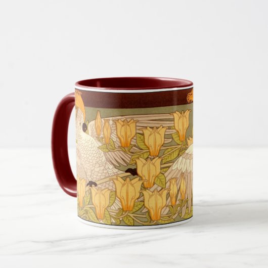 Art Nouveau Kaketoe Mok (Voorkant links)