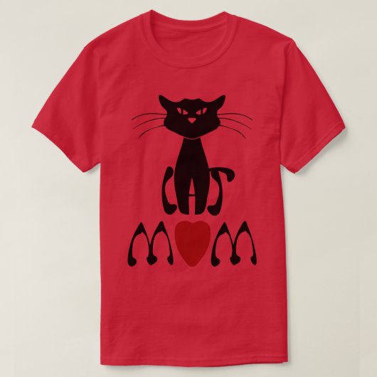 Art Nouveau Kat Mam T-shirt (Design voorkant)