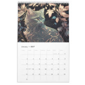 art nouveau katten i kalender (Jan 2027)