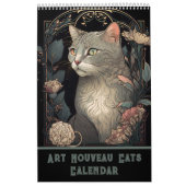 art nouveau katten i kalender (Hoes)